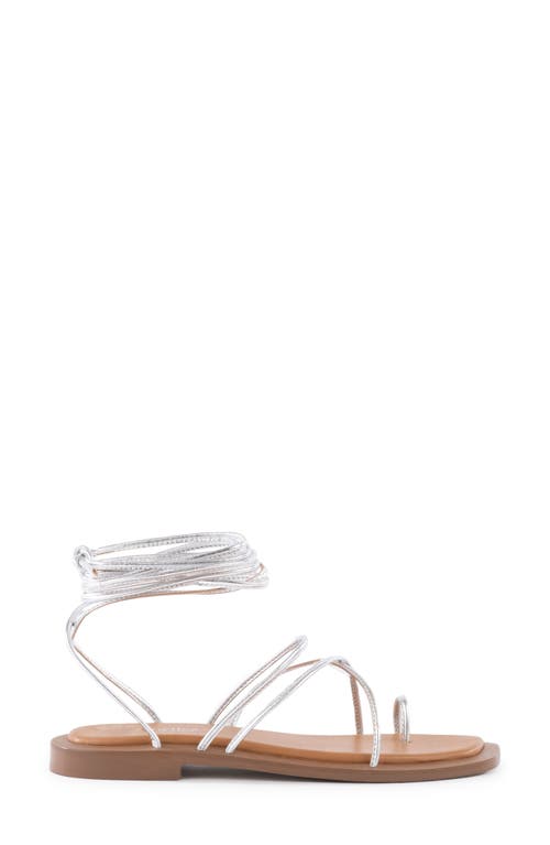 Seychelles Lilac Ankle Wrap Sandal In Silver