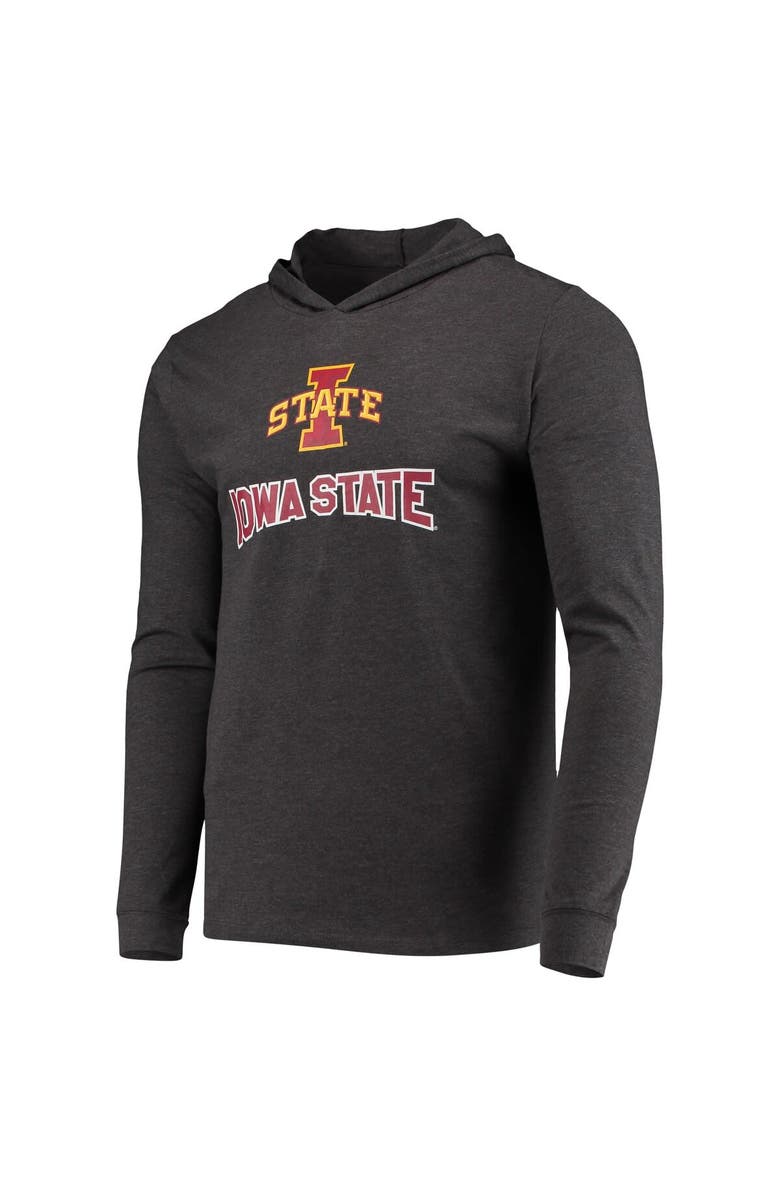 CONCEPTS SPORT Men's Concepts Sport Cardinal/Heather Charcoal Iowa State Cyclones Meter Long Sleeve Hoodie T-Shirt & Jogger Pajama Set, Alternate, color, Cardinal