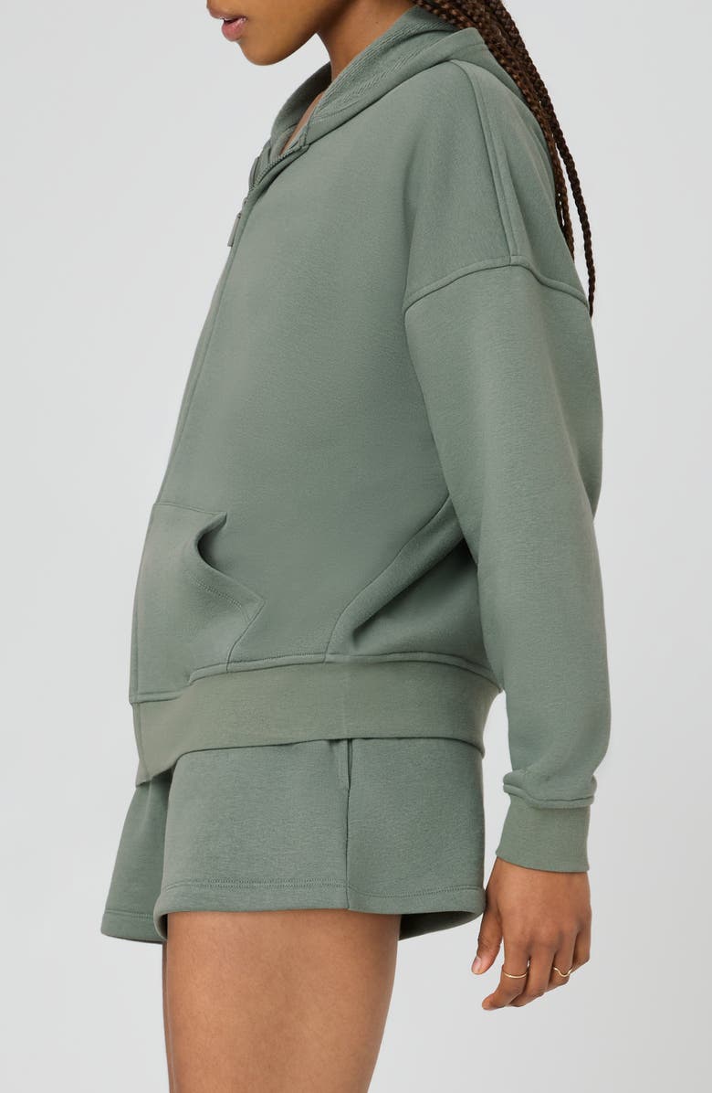 Florence by Mills Cozy Crush Oversize Zip Hoodie, Alternate, color, Laurel Wreath