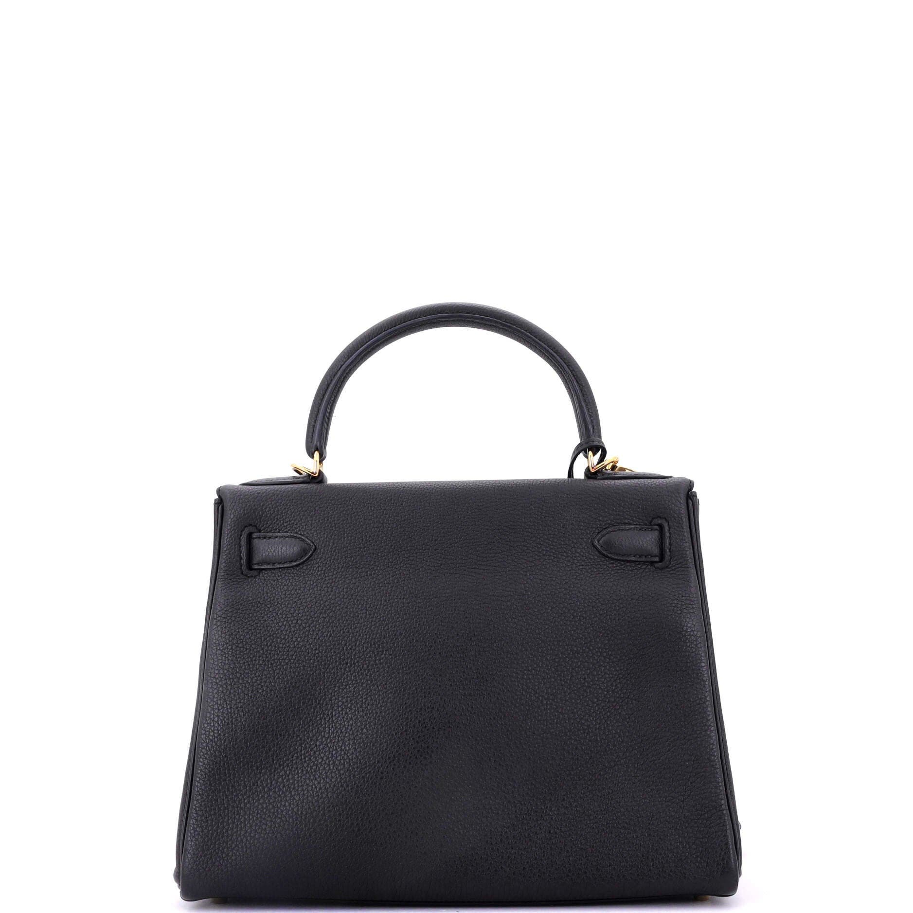 Pre-Owned Hermes Kelly Handbag Black Togo with Gold Hardware 28, Alternate, color, 