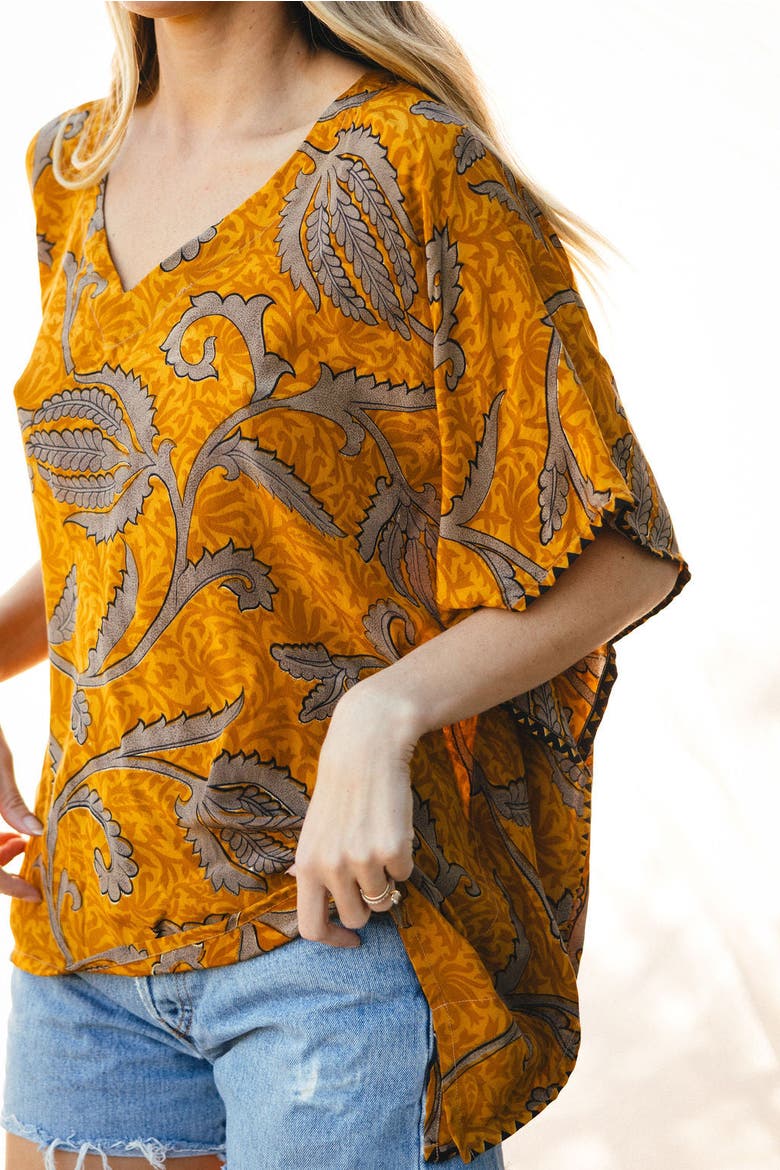 Mini Caftan Hayes, Alternate, color, Gold