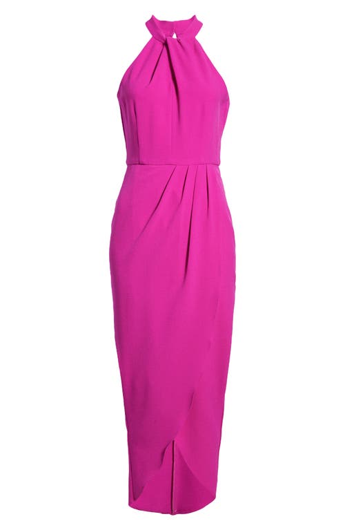 JULIA JORDAN JULIA JORDAN KNOT NECK HALTER DRESS