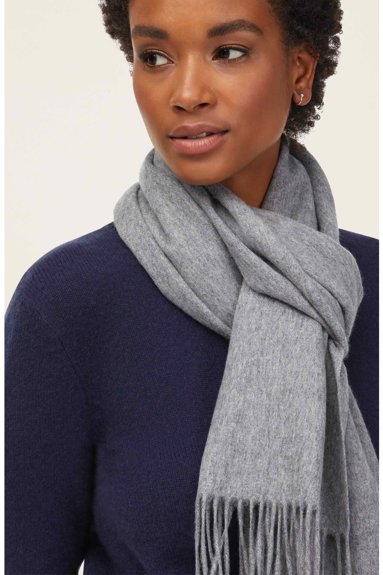 Casey Cashmere Scarf, Alternate, color, Heather Grey