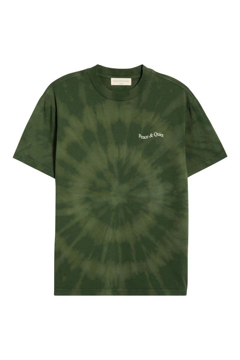 Tie Dye Wordmark Graphic T-Shirt, Alternate, color, FOREST