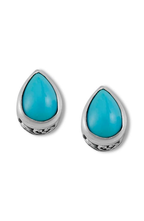 Sleeping Beauty Turquoise Stud Earrings