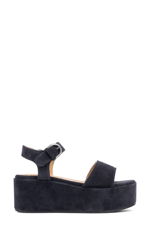 Aquatalia Dinah Water Repellent Ankle Strap Platform Wedge Sandal