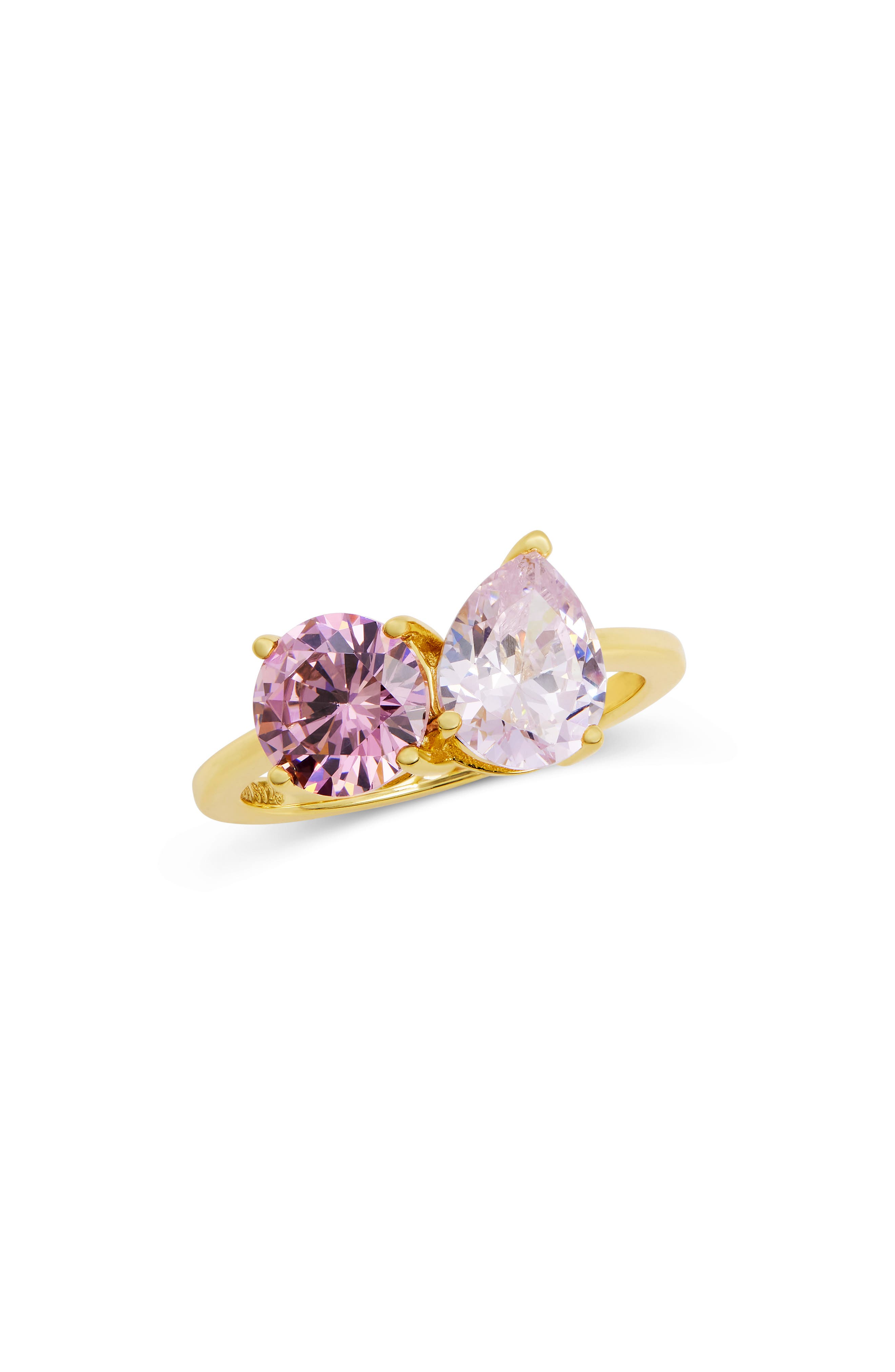 SAVVY CIE JEWELS Cubic Zirconia Toi et Moi Ring
