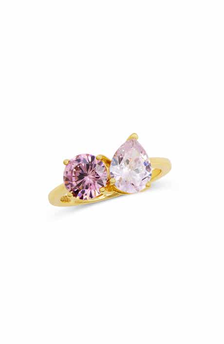 SAVVY CIE JEWELS Cubic Zirconia Toi et Moi Ring