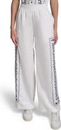 KARL LAGERFELD PARIS Embroidered Wide Leg Pants