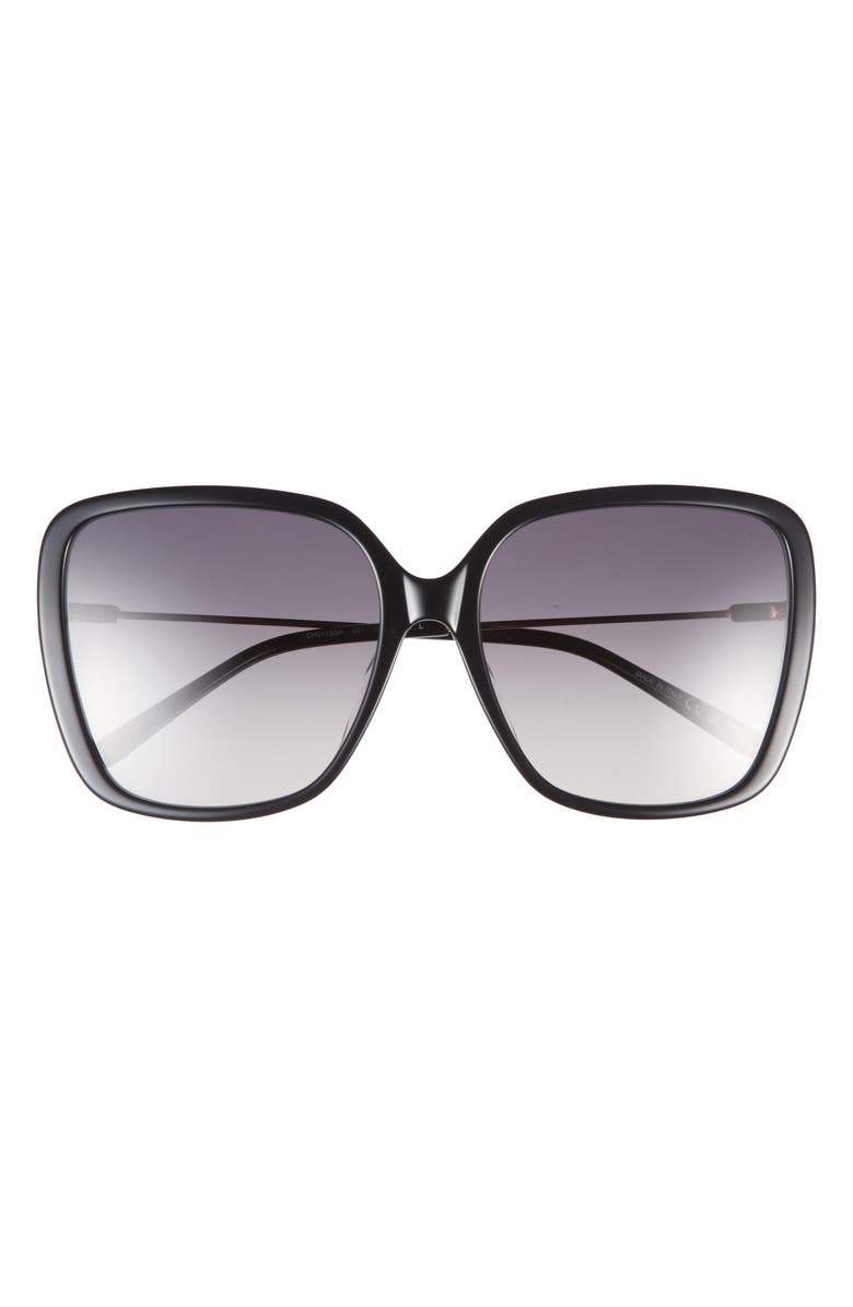 Chloé 57mm Square Sunglasses, Main, color, Black Gold Grey