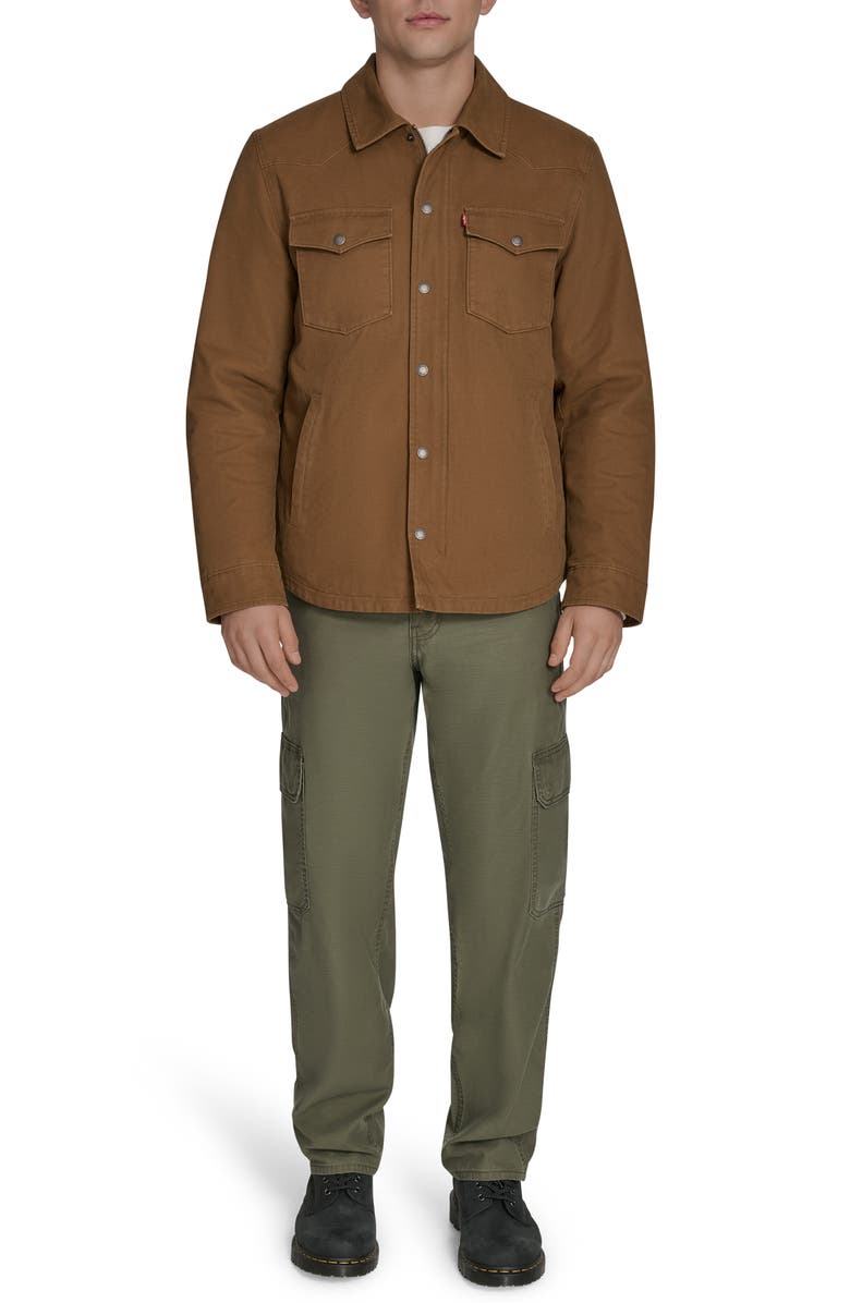 Levi's Western Shirt Jacket, Alternate, color, Brown