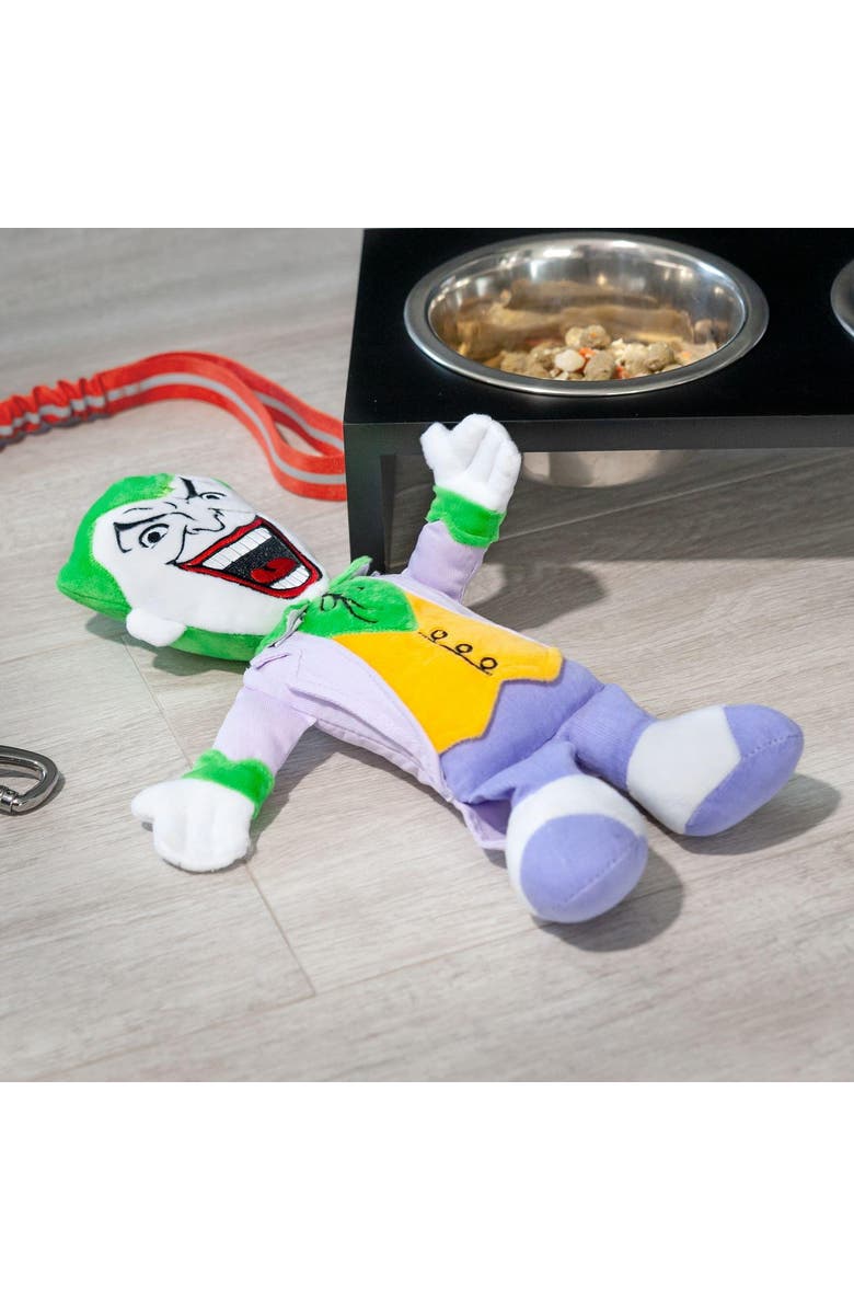 Toynk DC Comics The Joker 13 Inch Plush Squeaker Dog Chew Toy, Alternate, color, Multi-Color