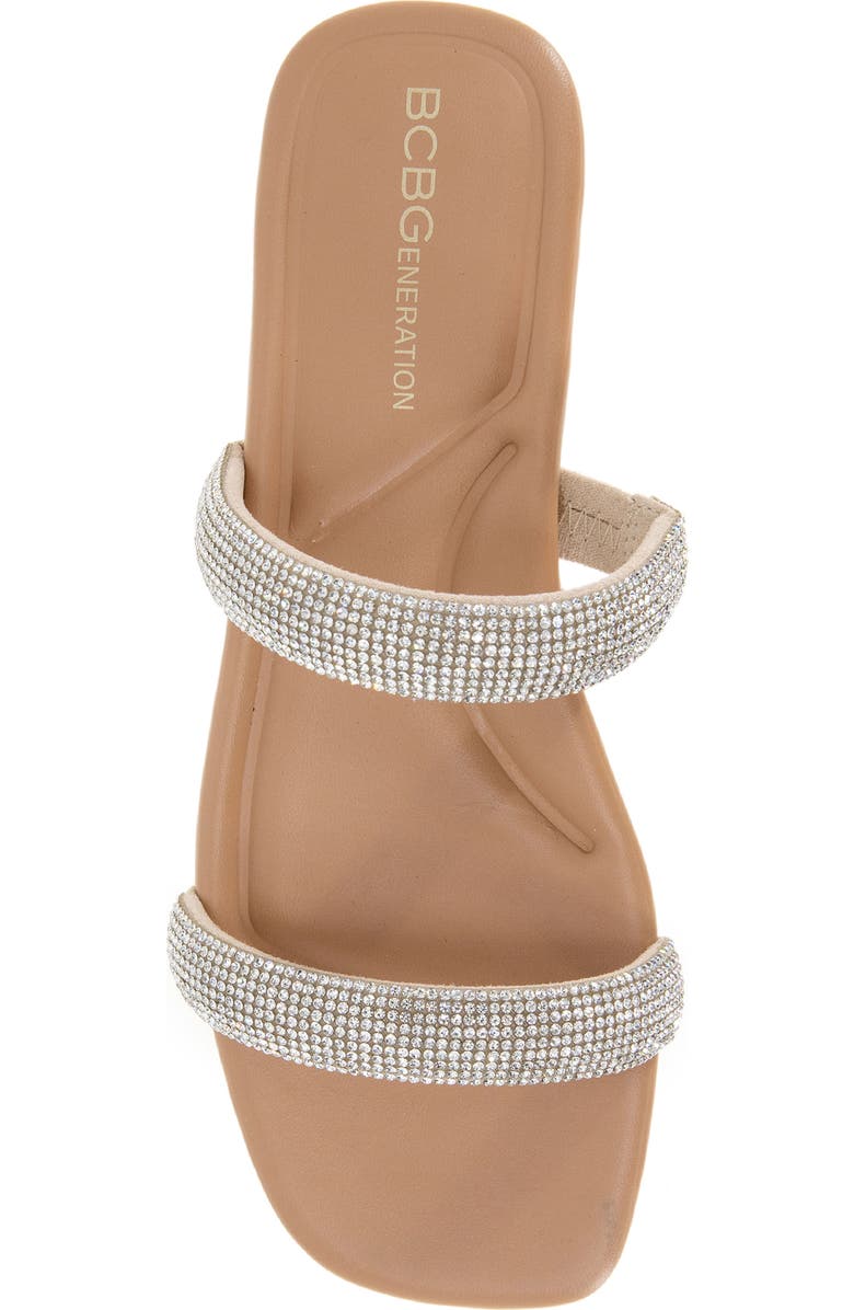 BCBGeneration Glannis Slide Sandal, Alternate, color, Clear/Tan