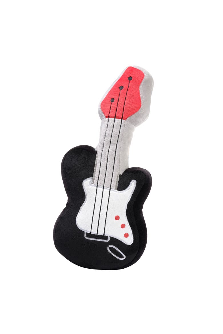 Rock Star Plush Guitar Instrument Stuffed Toy, Main, color, Black