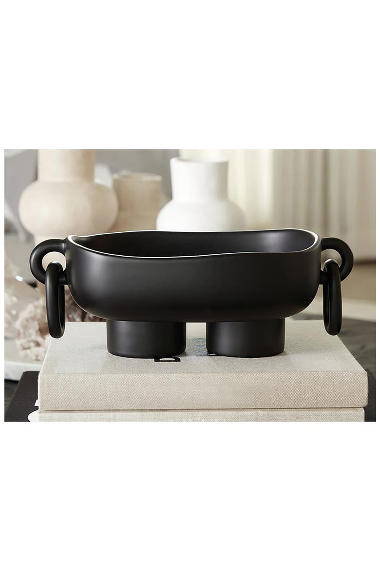 Resin Oblong Bowl, Alternate, color, BLACK