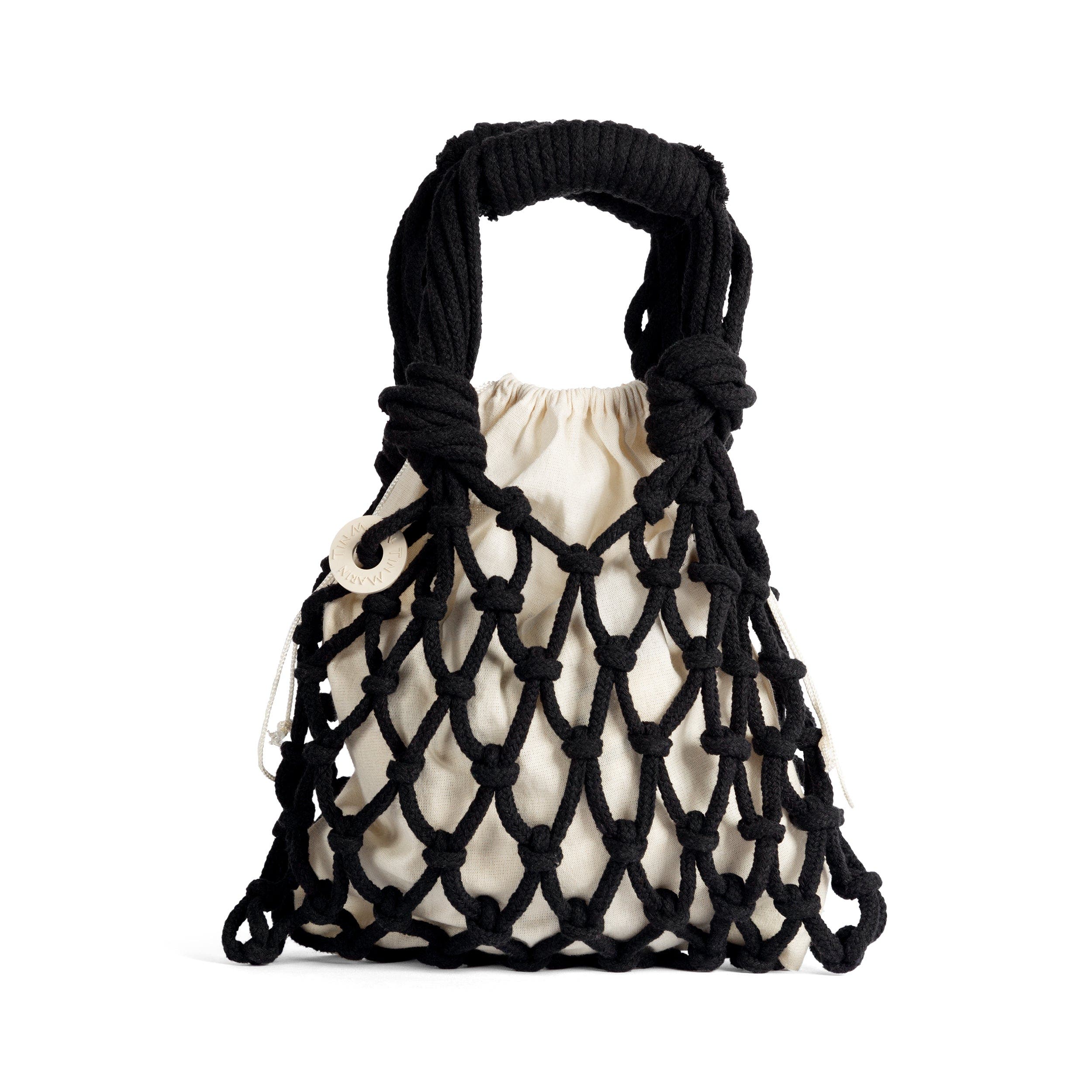 Tin Marin Trenza Macrame Net Bag, Main, color, Midnight Black
