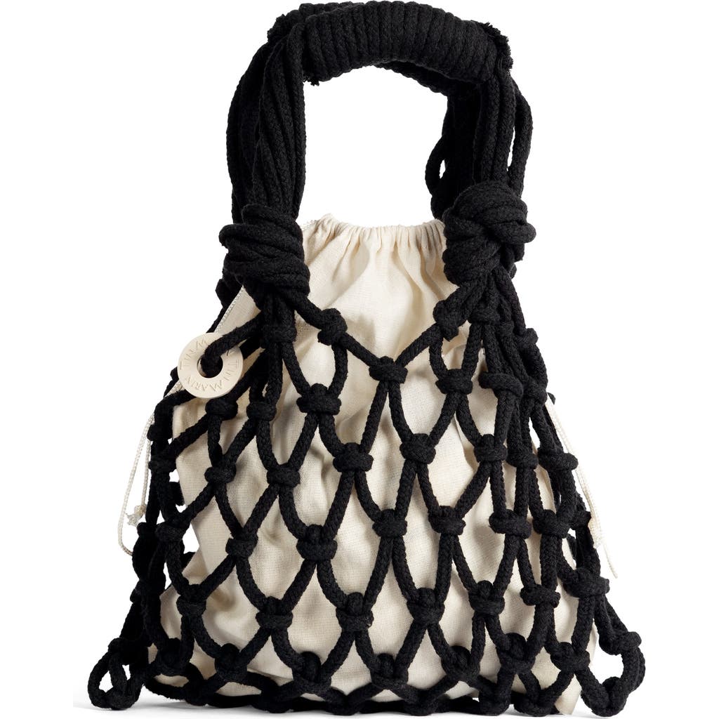 Tin Marin Trenza Macrame Net Bag In Black