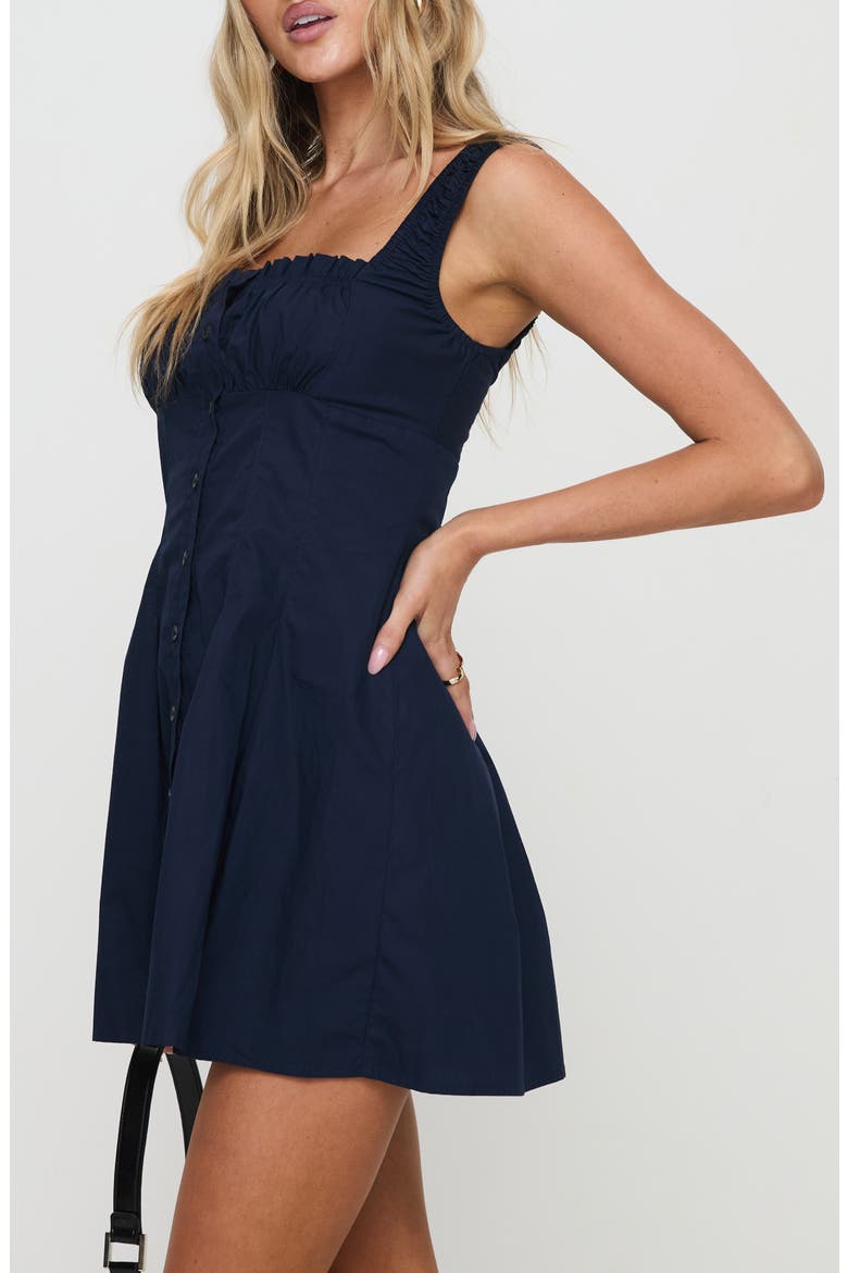 Wait for You Cotton Minidress, Alternate, color, NAVY
