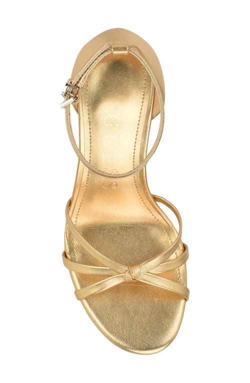 Guess Spring Ankle Strap Sandal In Gold