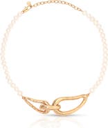 Ettika Molten Muse Freshwater Pearl Necklace