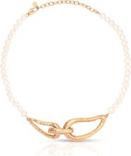 Ettika Molten Muse Freshwater Pearl Necklace