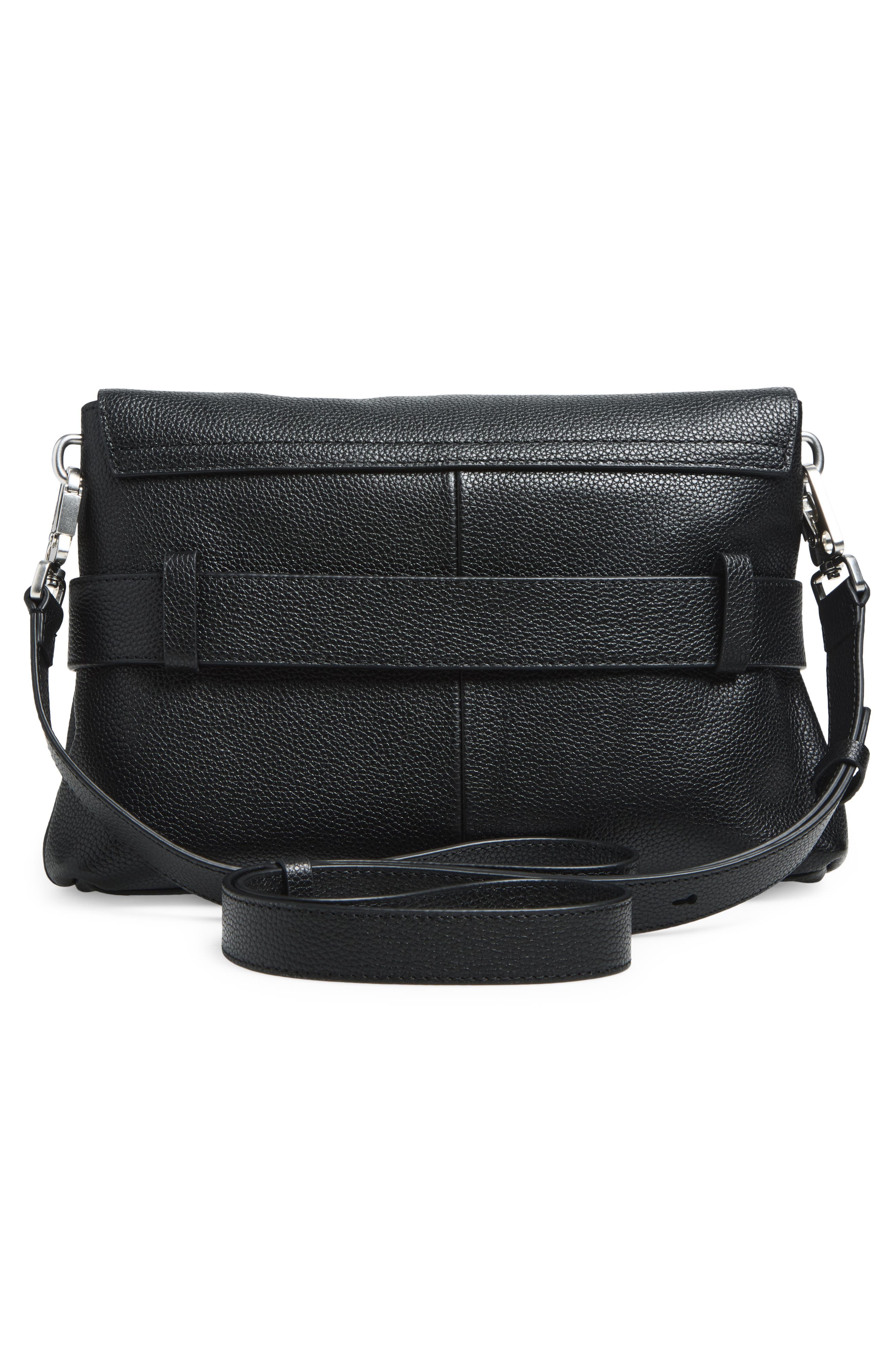rag & bone Lexington Leather Crossbody Bag, Alternate, color, Black