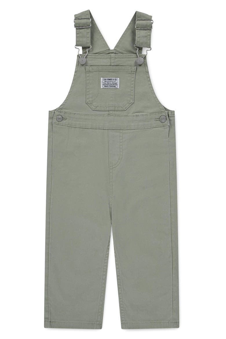 Cotton Stretch Twill Overalls, Main, color, SEAGRASS