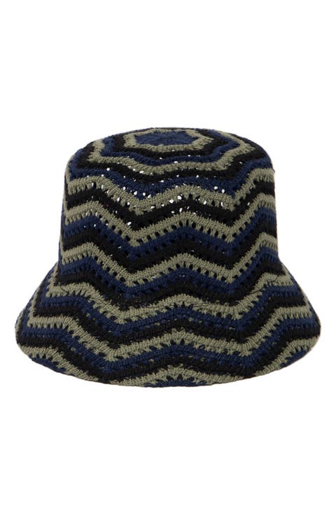 Knit Chevron Bucket Hat