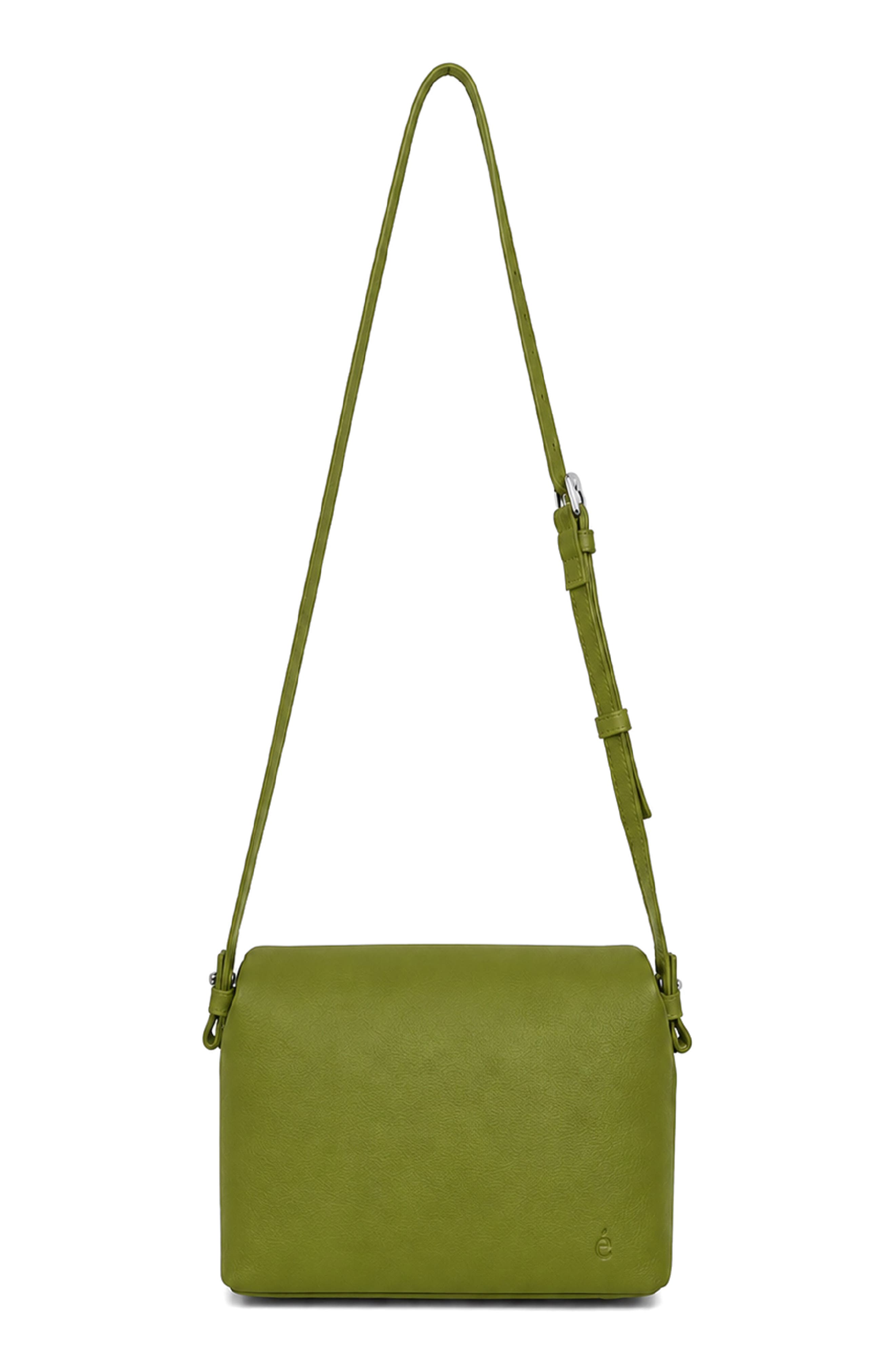 Agnes Leather Crossbody Bag, Alternate, color, SEA KELP
