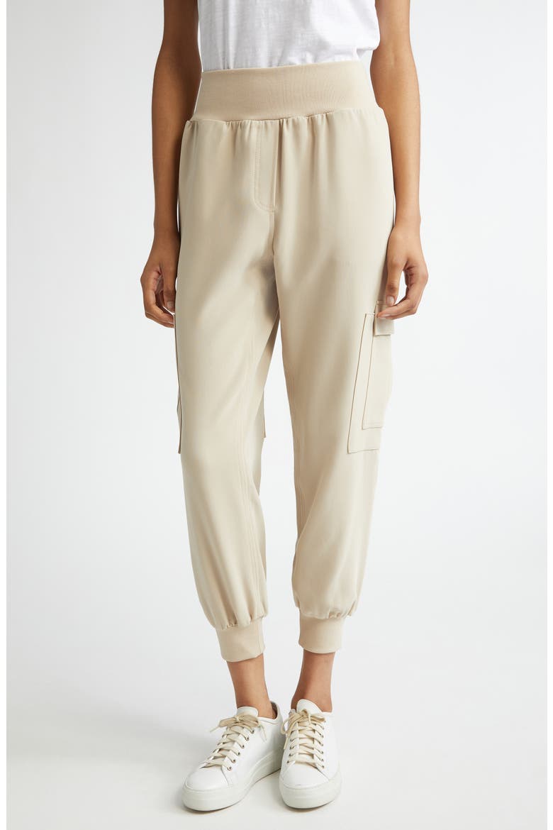 Giles Crepe Cargo Pants, Main, color, KHAKI