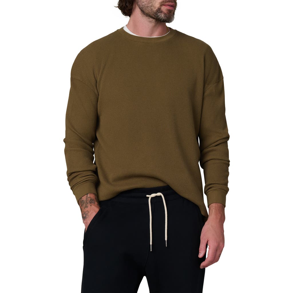 Joe's Waffle Monogram Long Sleeve T-shirt In Green