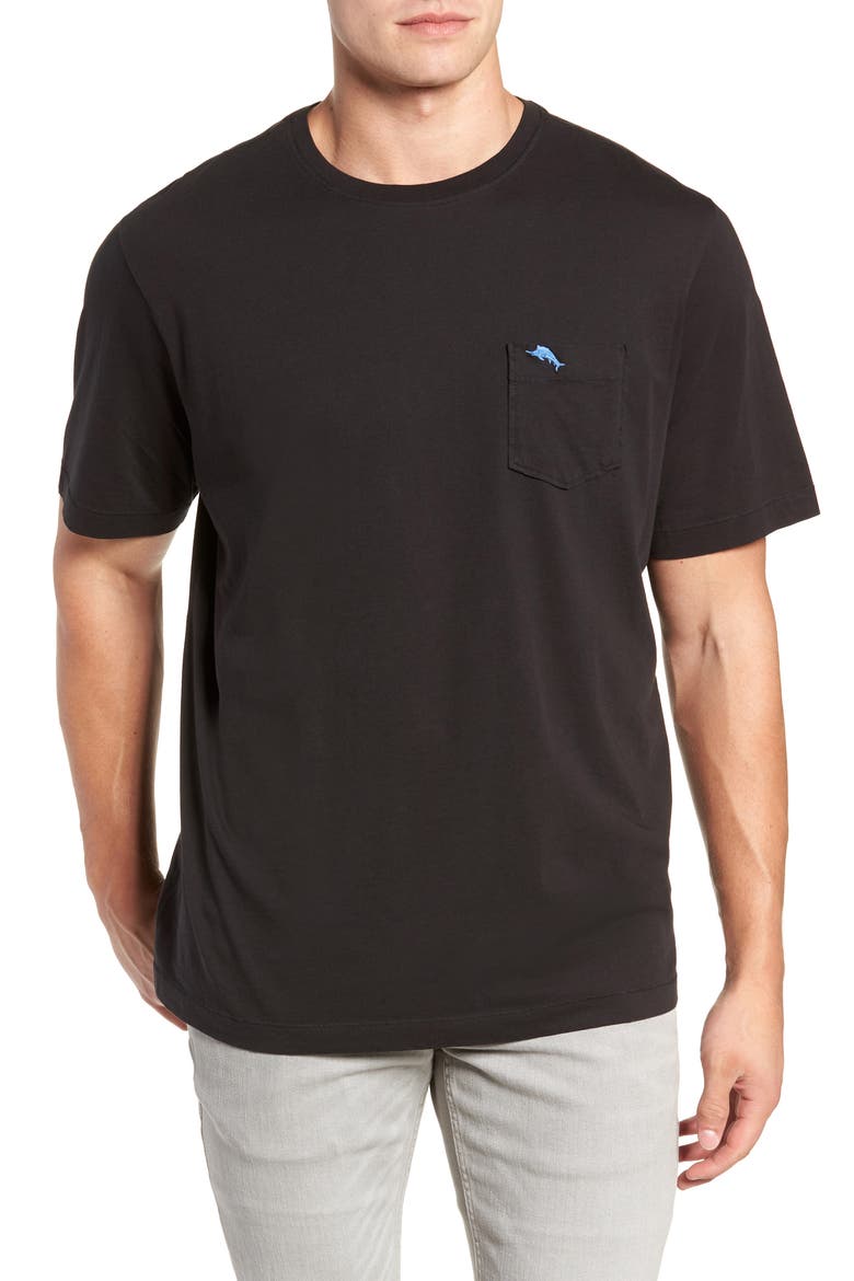 New Bali Sky Original Fit Pocket T-Shirt, Main, color, BLACK