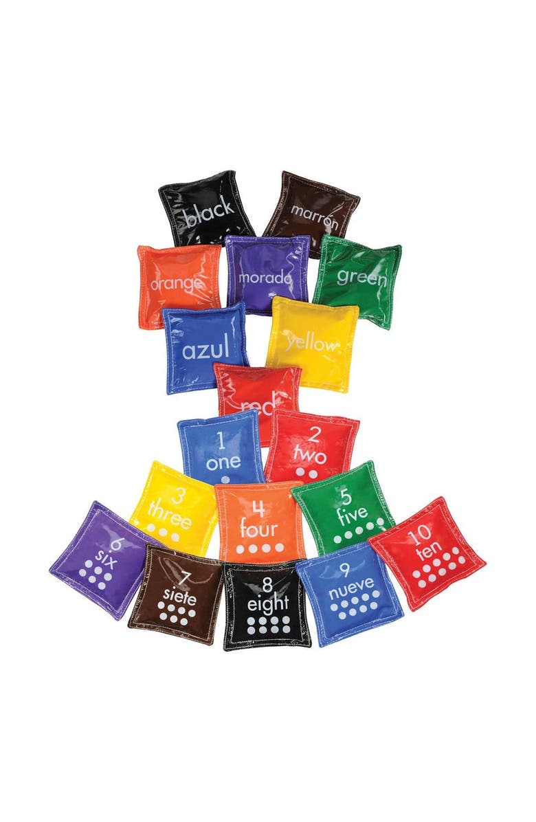 Kaplan Early Learning Company Bilingual Color and Number Beanbags, Main, color, Multicolored