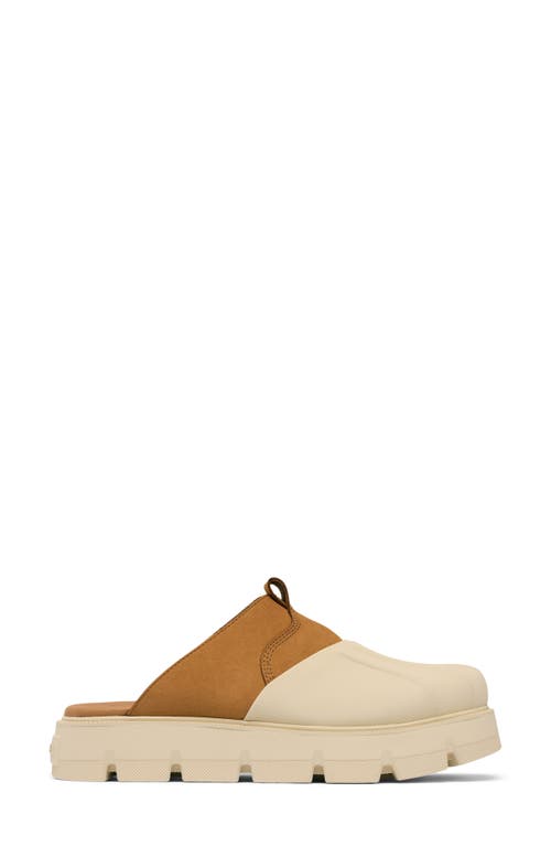 Sorel Rein Cb Clogs In Bleached Ceramic/canyon Gold