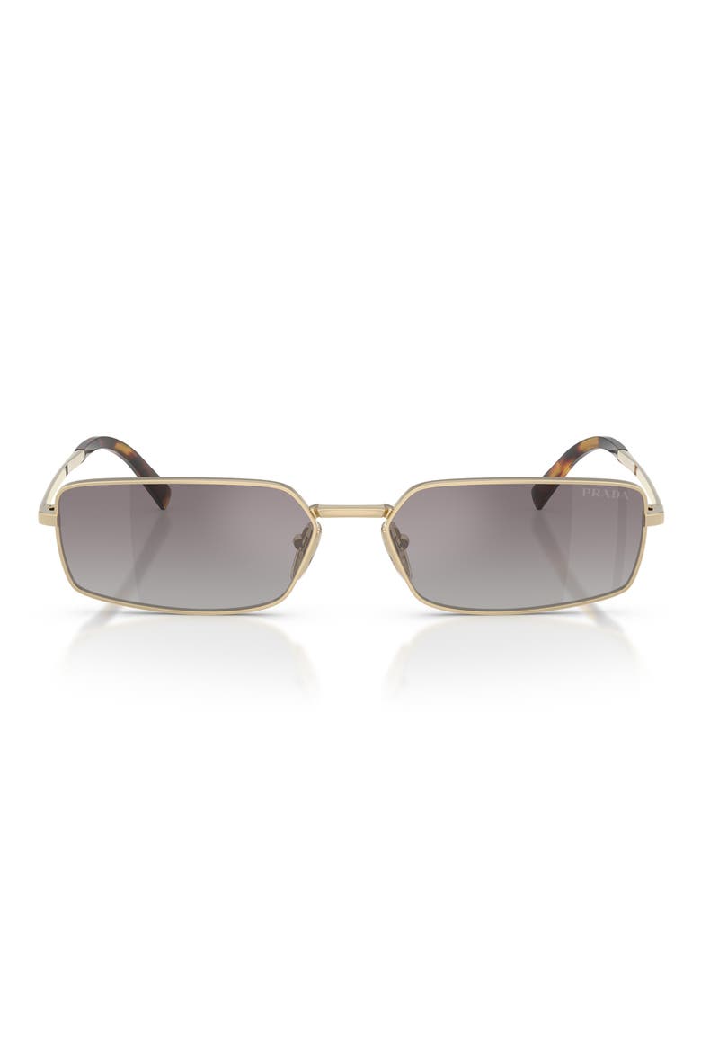59mm Rectangular Sunglasses, Main, color, PALE GOLD /BLUE MIRROR SILVER