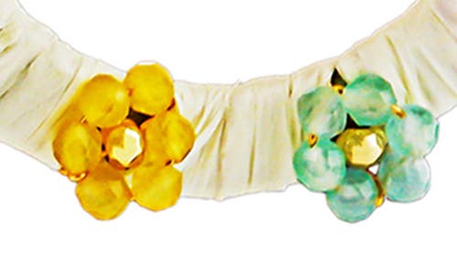 Panacea Multiflower Circle Drop Earrings In Ivory Multi