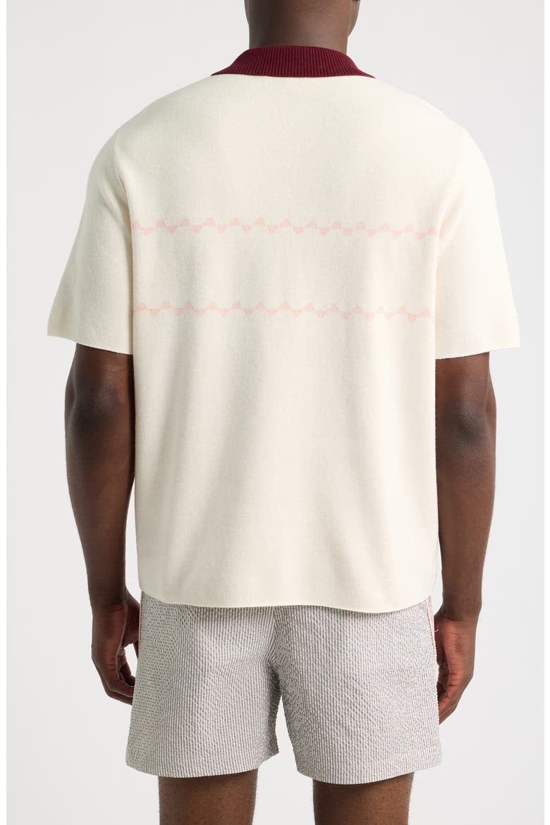 Benny Logo Detail Cotton Polo, Alternate, color, WHISPER WHITE