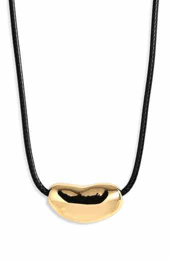 Nugget Pendant Cord Necklace