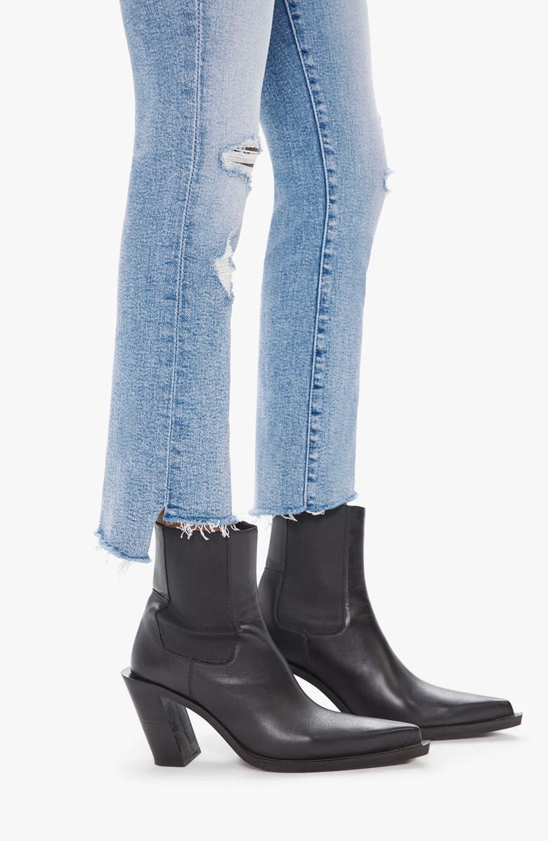 MOTHER The Insider High Waist Step Frayed Hem Crop Jeans, Alternate, color, 