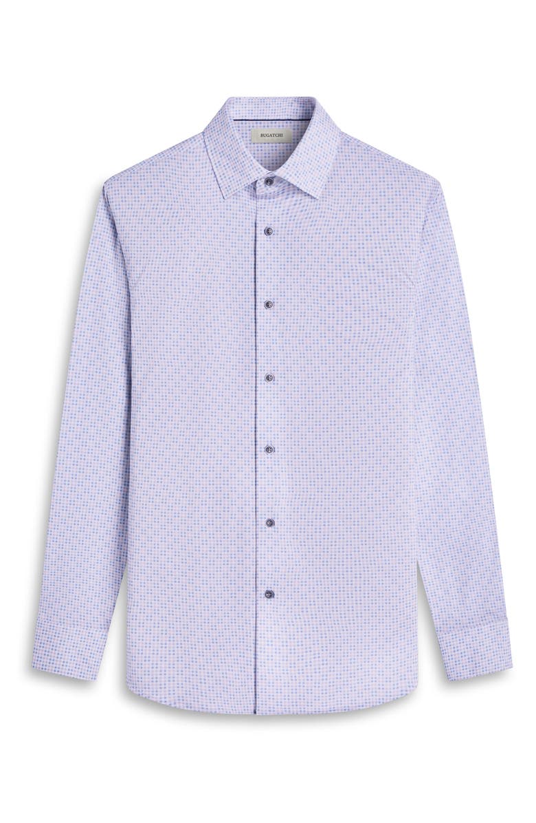 Bugatchi Jules OoohCotton<sup>®</sup> Grid Button-Up Shirt, Alternate, color, Dusty Pink