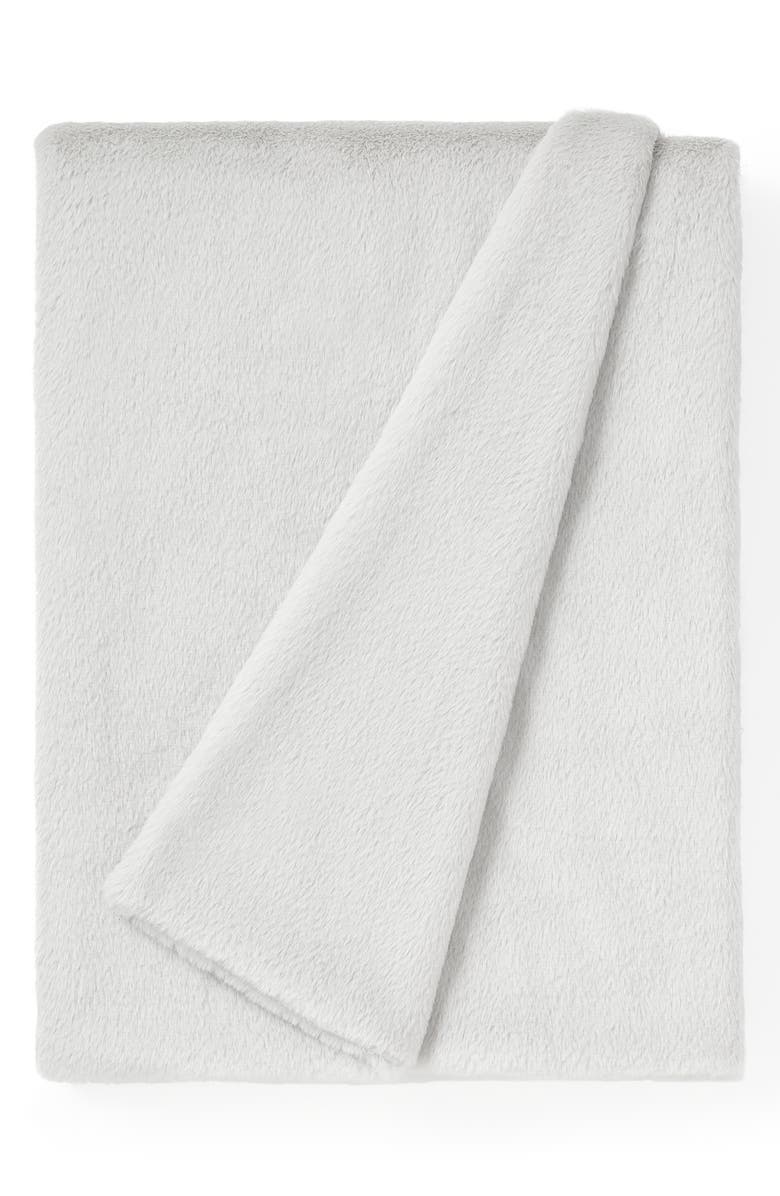 UGG<sup>®</sup> Marcella Faux Fur Throw Blanket, Alternate, color, Stone