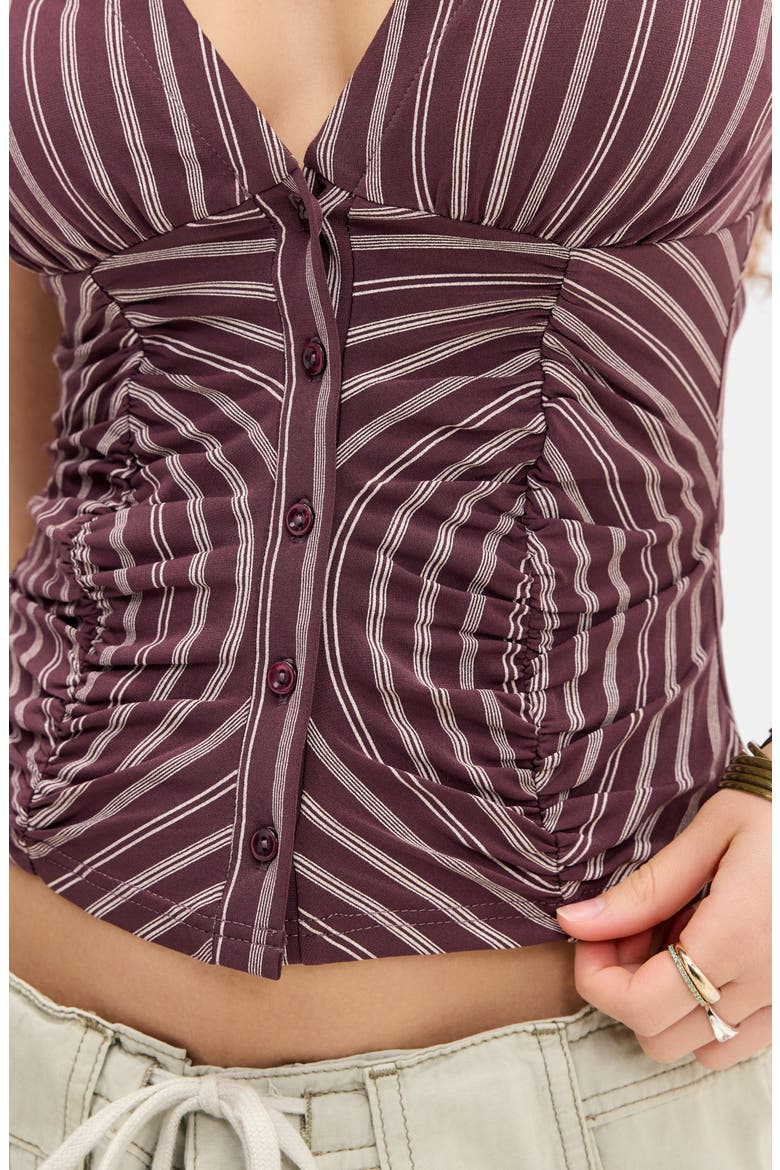 Penny Ruched Top, Alternate, color, WINE