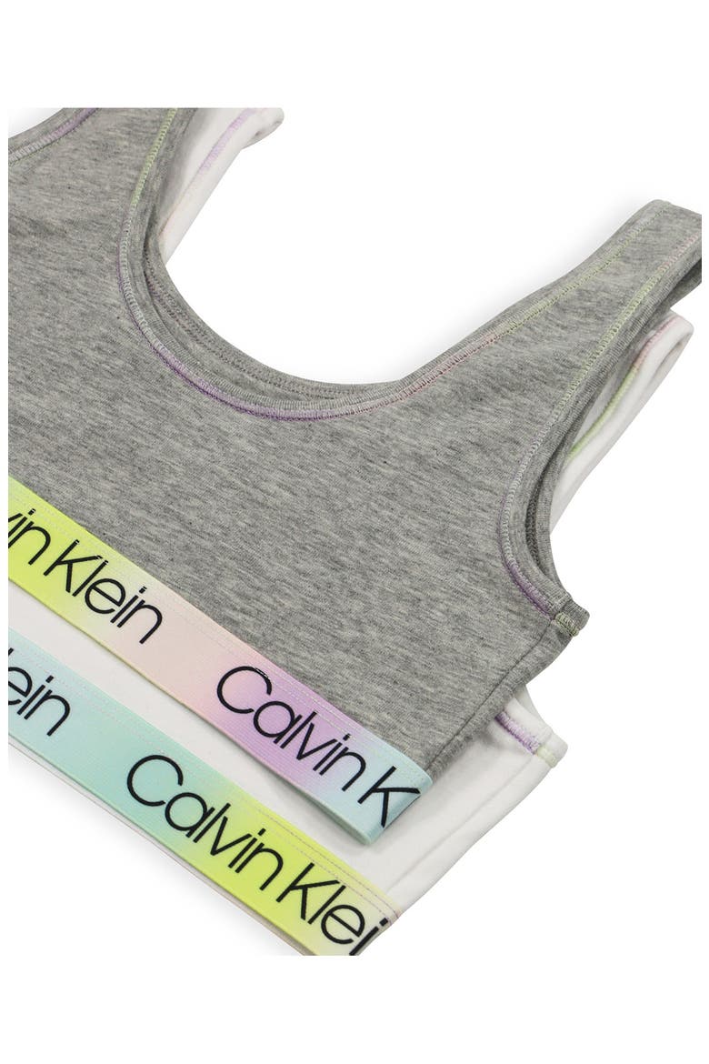 Kids' Assorted 2-Pack Bralettes, Alternate, color, WHITE/ HEATHER RAINBOW