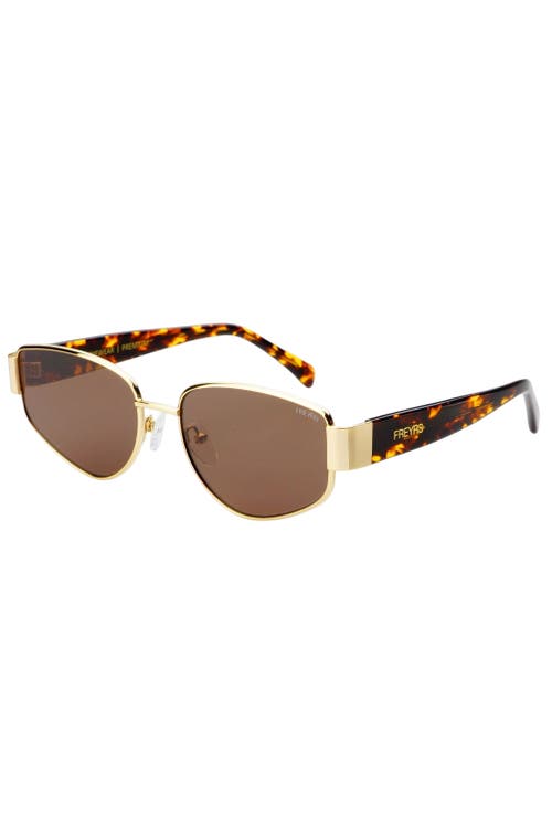 Freyrs Eyewear Delilah Cat Eye Sunglasses In Brown