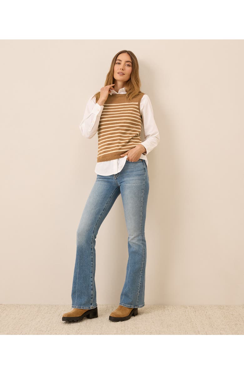 Pact Organic Classic Fine Knit Shell, Alternate, color, Del Norte Stripe