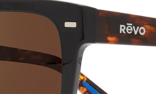 Revo Taylor 56mm Polarized Square Sunglasses In Black