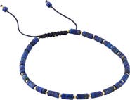 Jan Leslie 18K Gold Lapis Beaded Bracelet