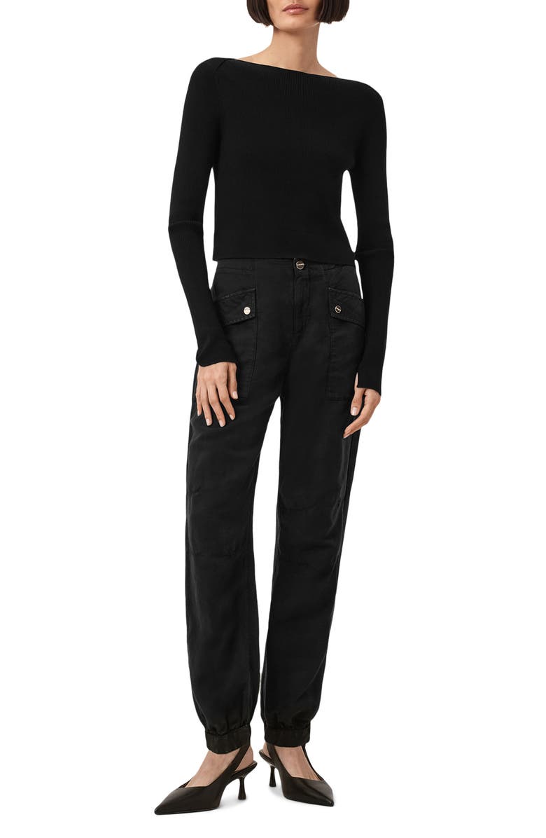 AllSaints Val Twill Cargo Pants, Alternate, color, Midnight Blue