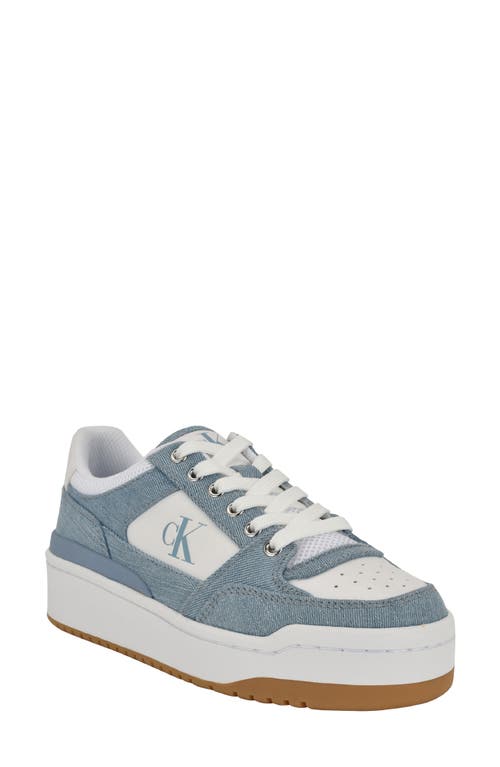 Calvin Klein Women's Women's Alondra Platform Sneaker In Medium Blue