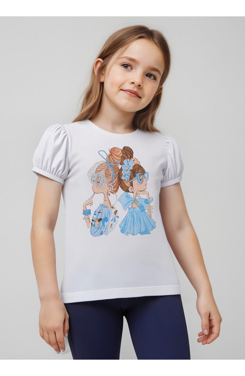 Mayoral Twin Couture T-Shirt, Alternate, color, Blue